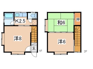 高松四丁目 徒歩9分 1-2階の物件間取画像